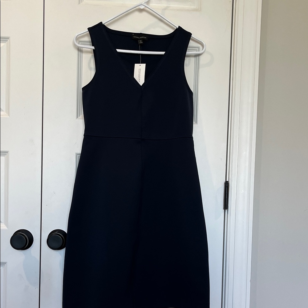 Banana Republic Navy Blue Ponte Dress